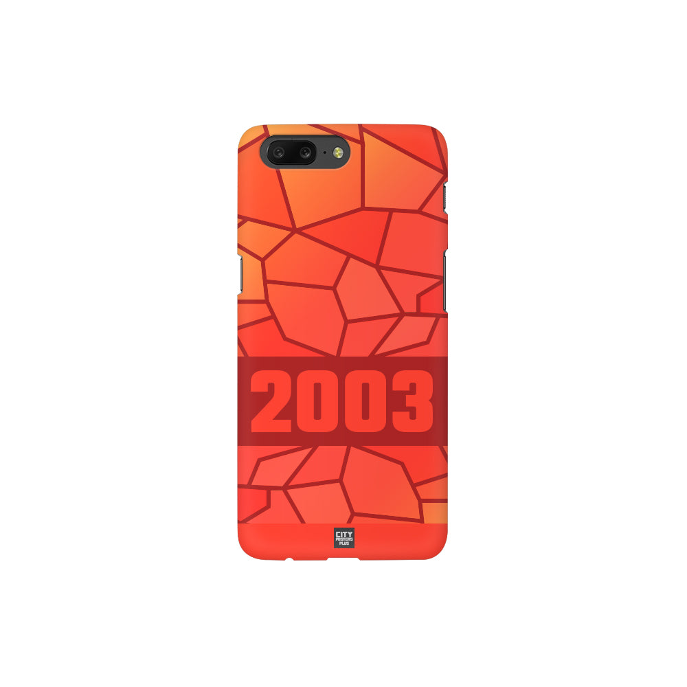 2003 Year Apple iPhone Glass Mobile Cover Case (Red)