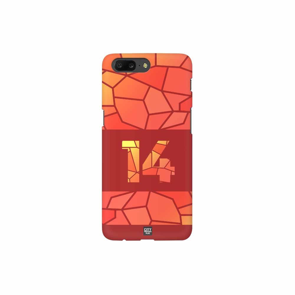 14 Number Mobile Case Cover (Red)