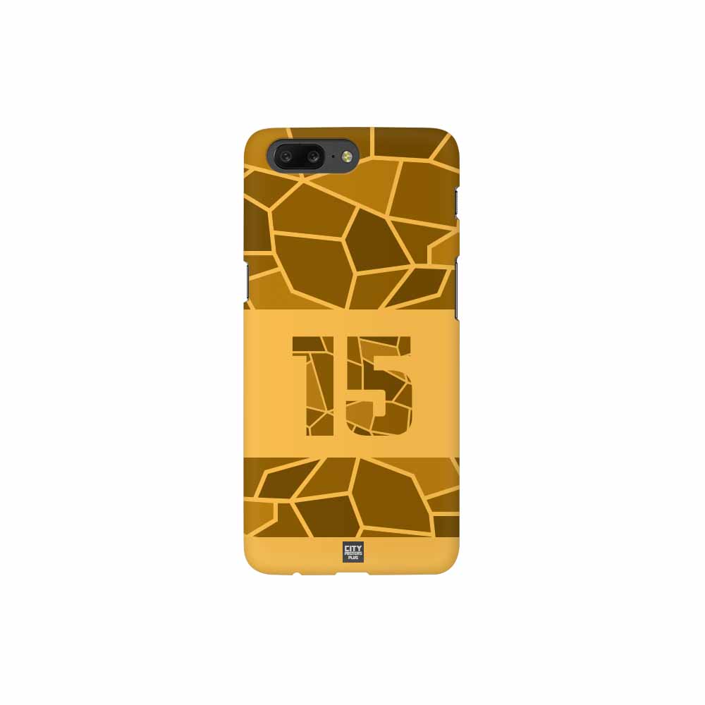 15 Number Mobile Case Cover (Golden Yellow)