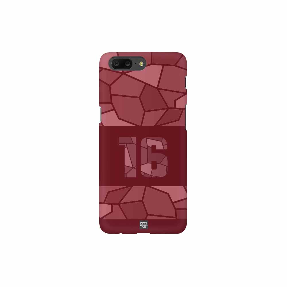 16 Number Mobile Case Cover (Maroon)