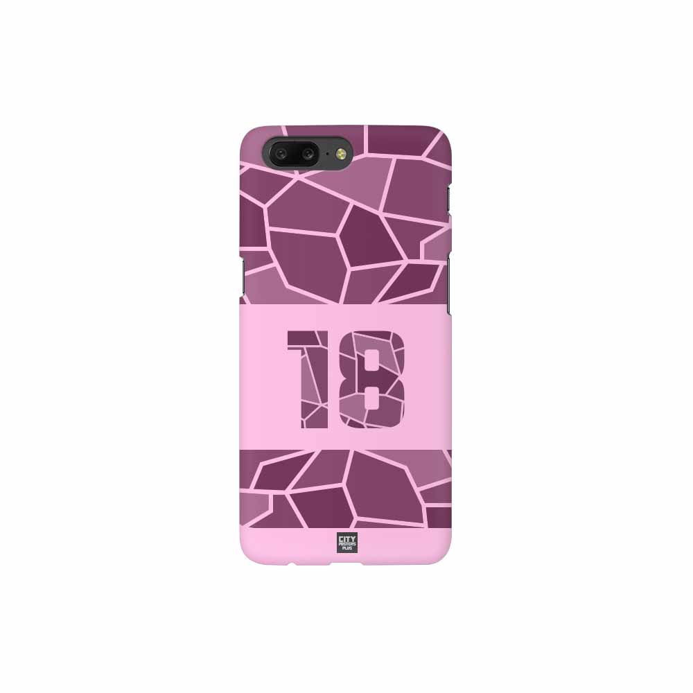 18 Number Mobile Case Cover (Light Pink)