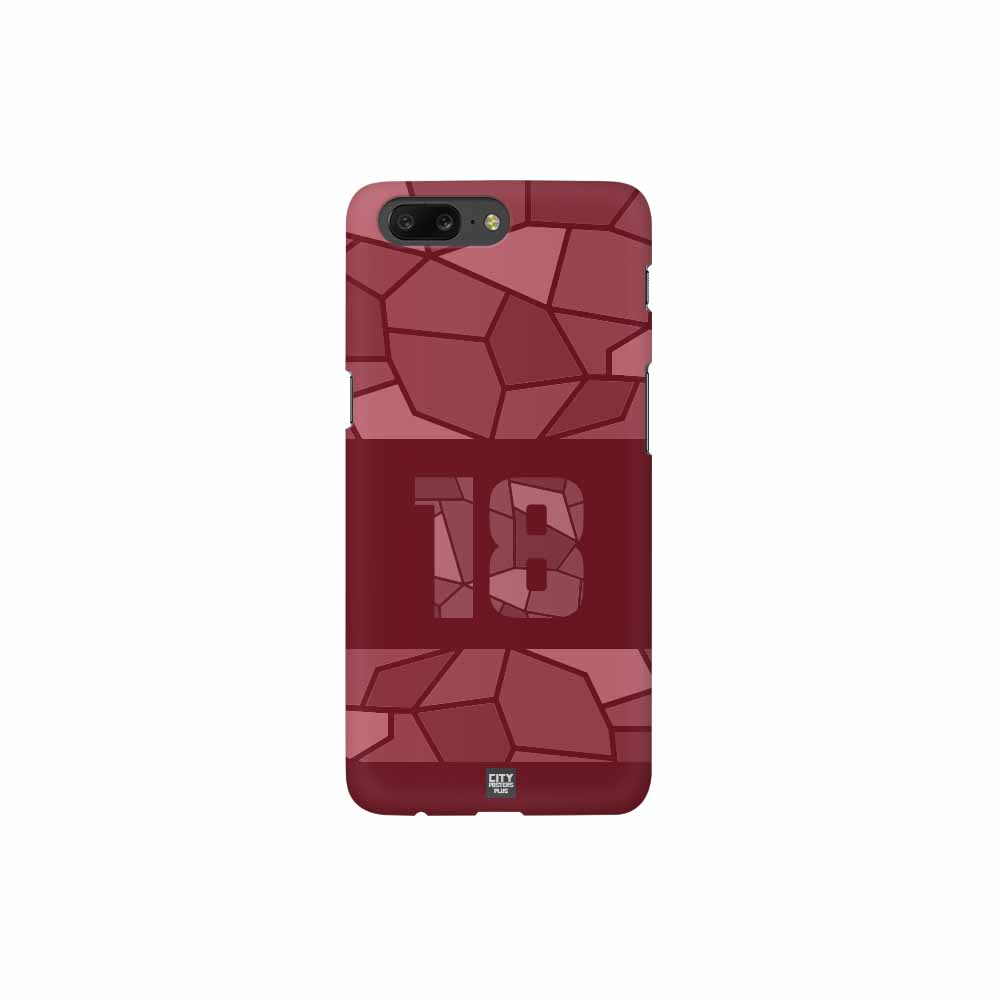 18 Number Mobile Case Cover (Maroon)