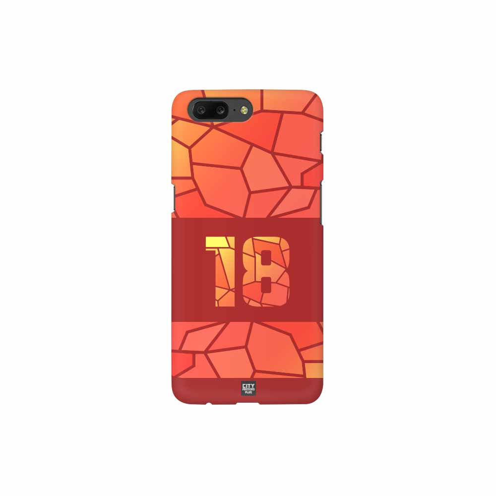 18 Number Mobile Case Cover (Red)