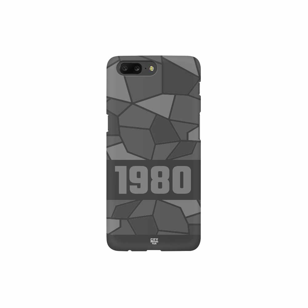 1980 Year Mobile Case Cover (Charcoal Grey)