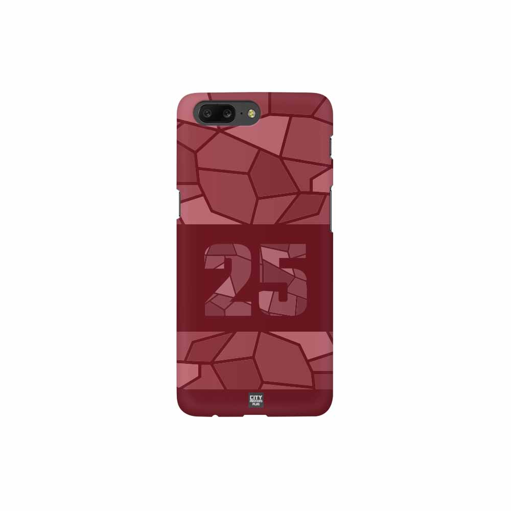 25 Number Mobile Case Cover (Maroon)