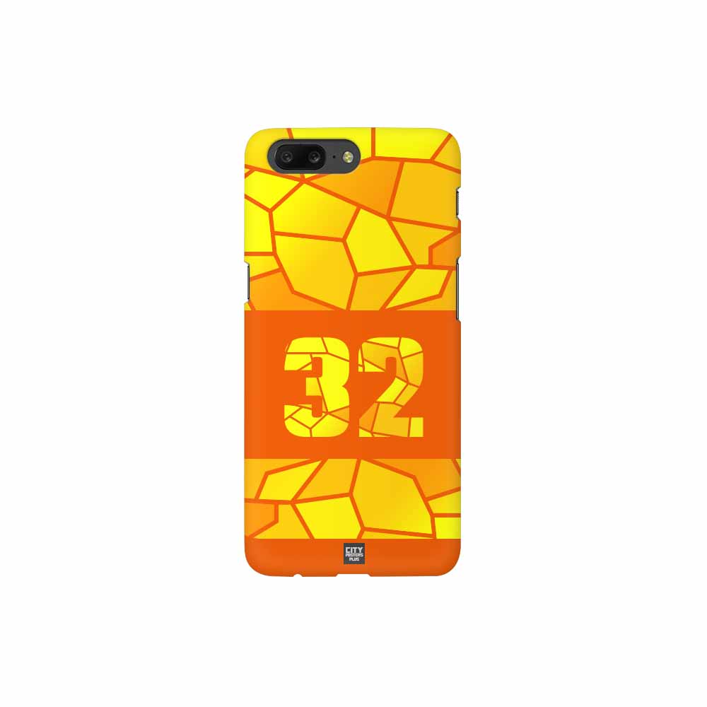 32 Number Mobile Case Cover (Orange)