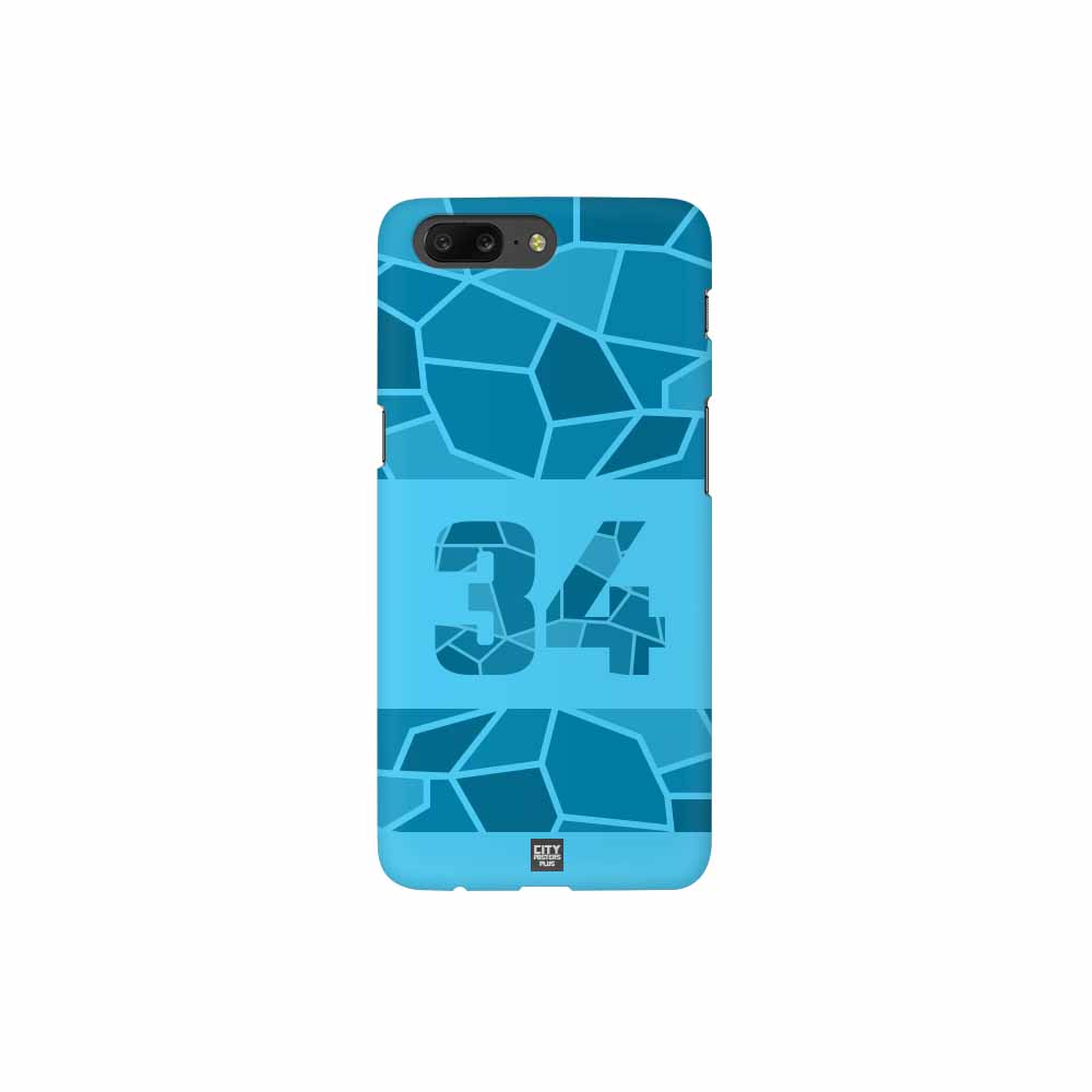 34 Number Mobile Case Cover (Sky Blue)