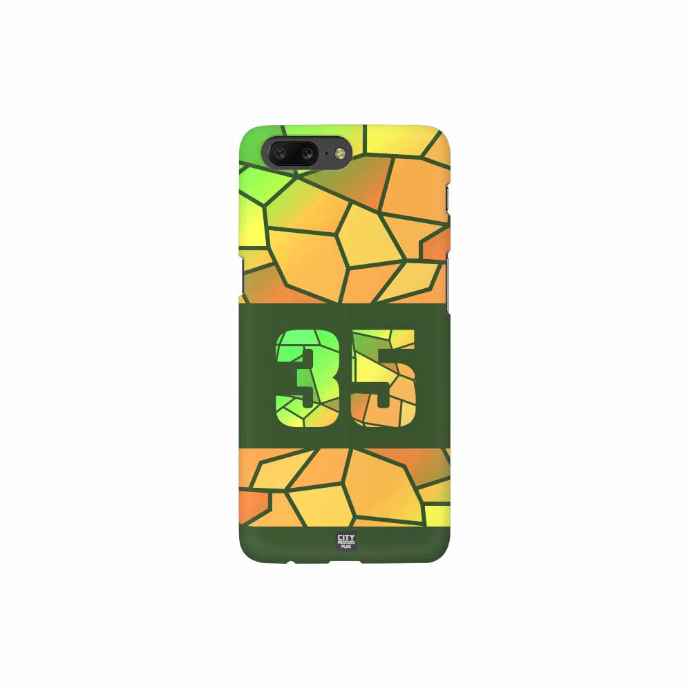 35 Number Mobile Case Cover (Olive Green)
