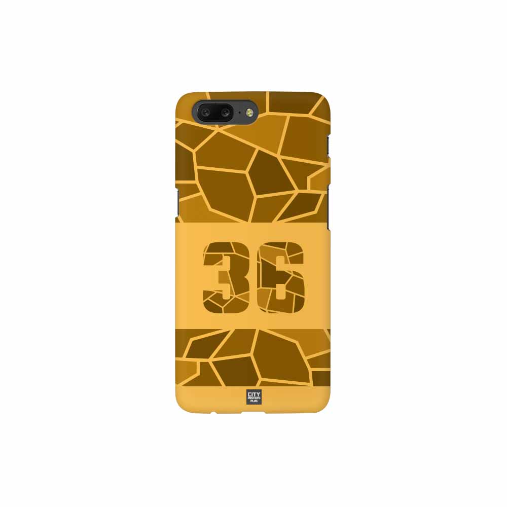 36 Number Mobile Case Cover (Golden Yellow)