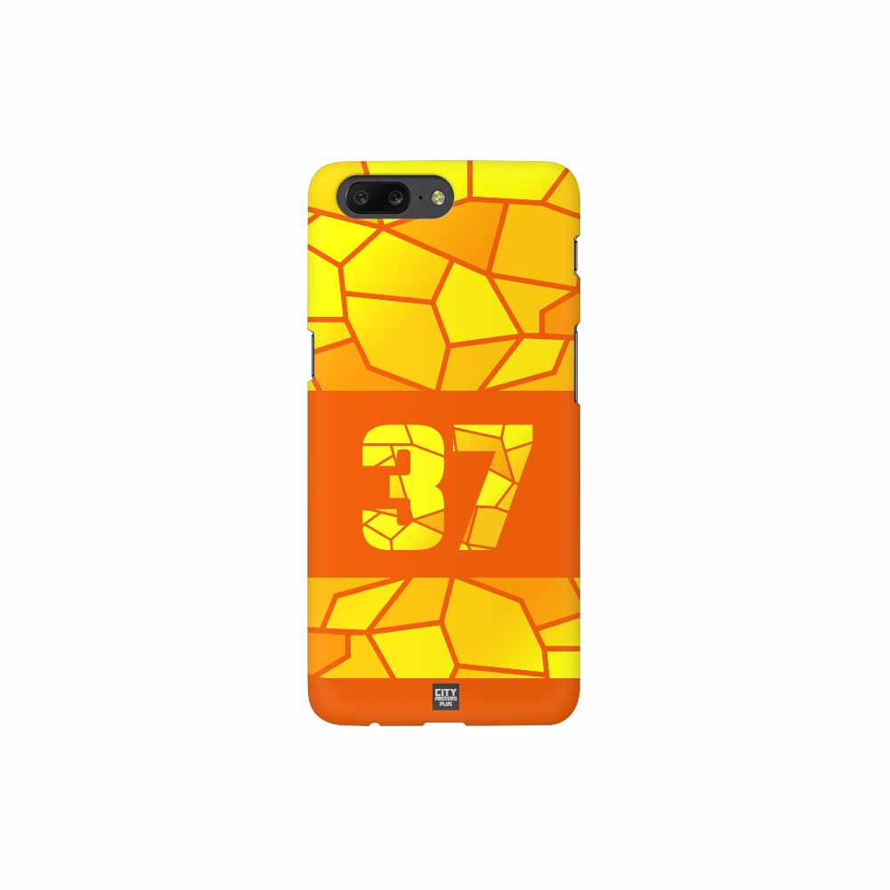 37 Number Mobile Case Cover (Orange)