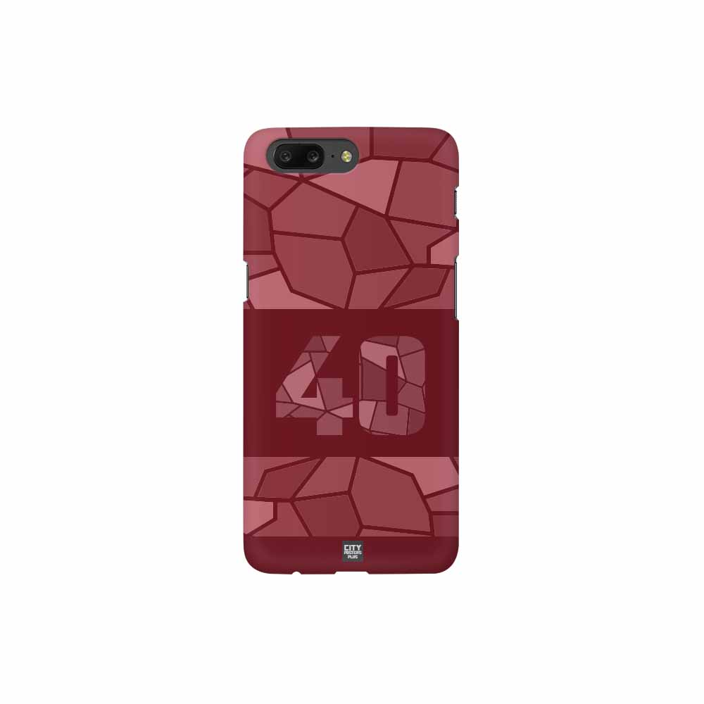 40 Number Mobile Case Cover (Maroon)