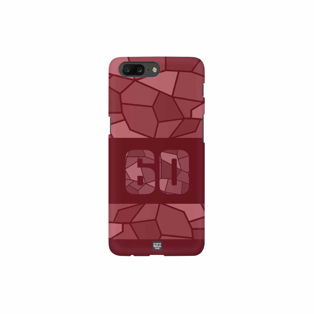 60 Number Mobile Case Cover (Maroon)