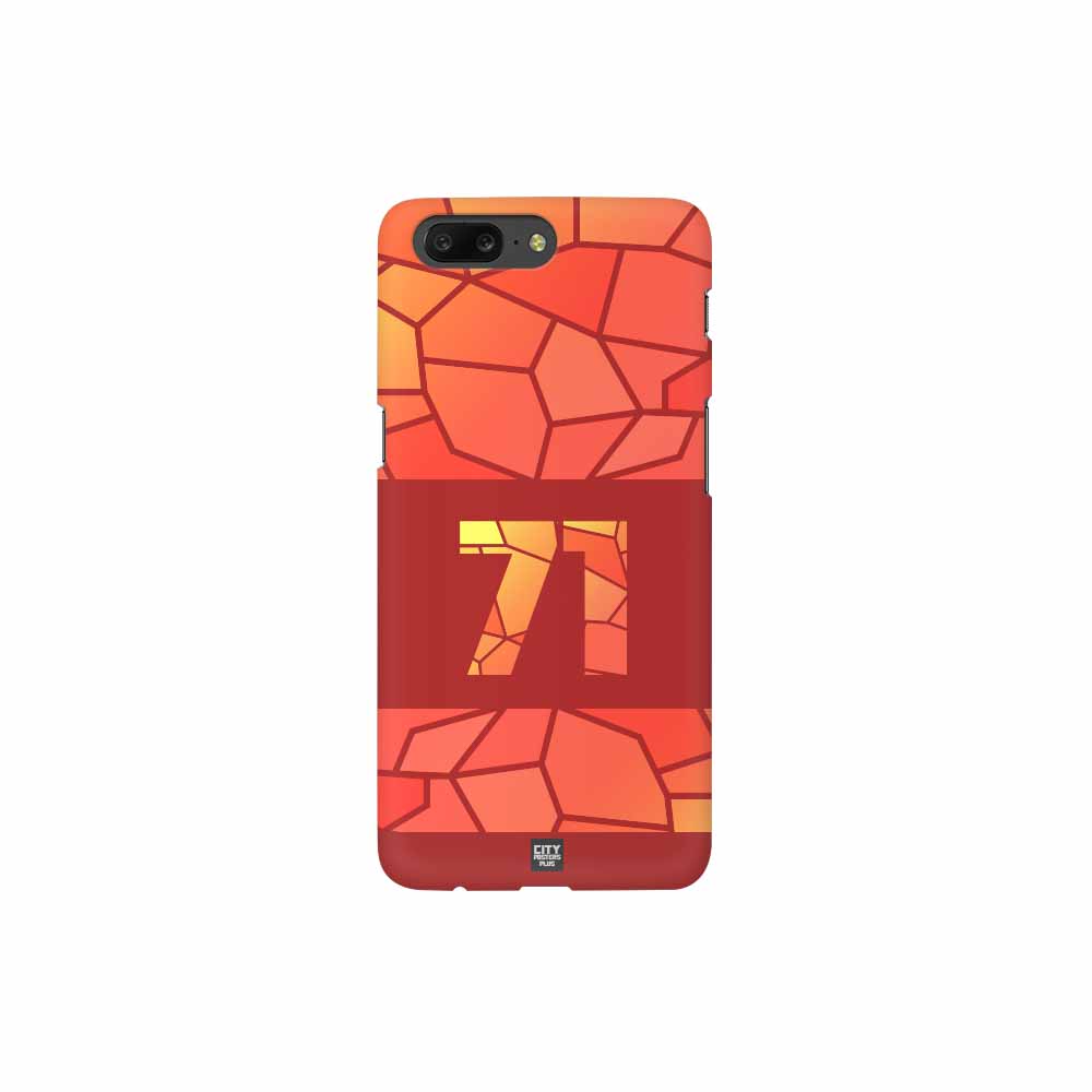 71 Number Mobile Case Cover (Red)