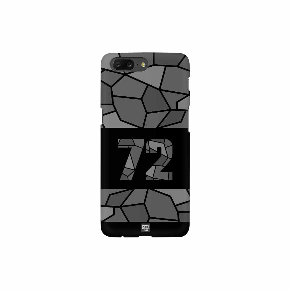 72 Number Mobile Case Cover (Black)
