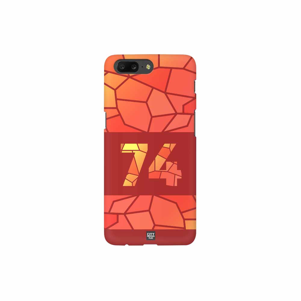 74 Number Mobile Case Cover (Red)