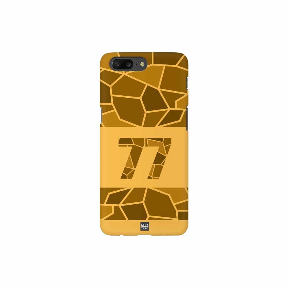 77 Number Mobile Case Cover (Golden Yellow)