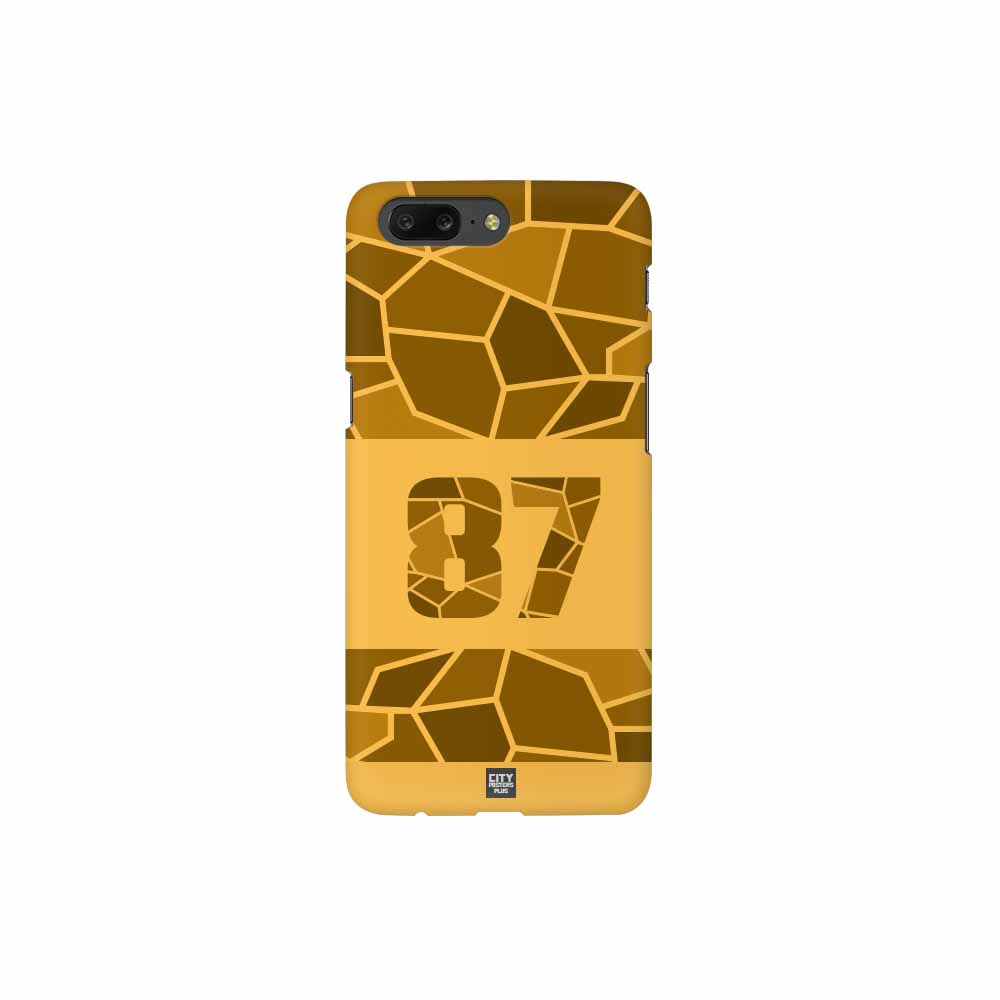 87 Number Mobile Case Cover (Golden Yellow)