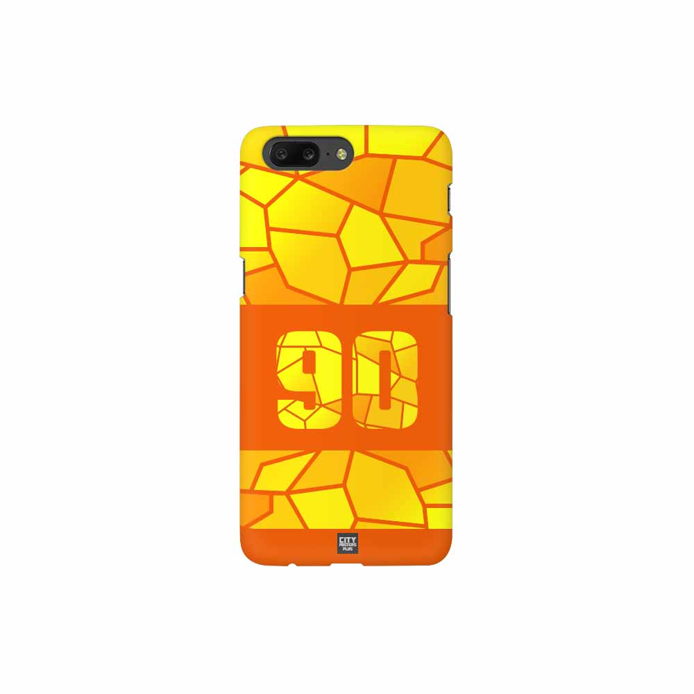 90 Number Mobile Case Cover (Orange)